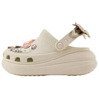 Crocs Elegantiški Madingi Svajingi Gėlių Pūsti Mediniai Klumpės Moteriškos Klumpės Smėlio spalvos 211534-2Y2 35