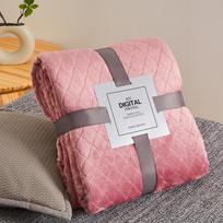 Prabangus deimantų rašto storas koralinio vilnos pledas 45×65cm no packaging
