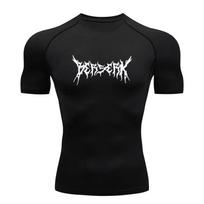 Y2K Kompresiniai marškinėliai Vyriški sporto salės Fitnesas Skeletas Treniruotės Bėgimas T-shirt Lashgard Viršus T-shirt Greitai džiūstantys trumpomis rankovėmis T-shirt S