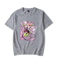 Anime Demon Slayer Kanroji Mitsuri Graphic T-shirt Vintage Casual T Shirt Men Women Clothing Oversized Cotton Short Sleeve Tees S