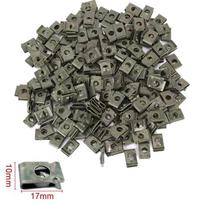 Automobilinių metalinių spaustukų rinkinys U formos tvirtinimo spaustukas su varžtu Rūdims atspari sparno, buferio apsaugos sagtis Metalo lakšto varžtas 5pcs