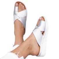 Mada 2024 Moteriški Batai Šlepetės Ortopedinės Hallux Valgus Korektorius Patogios Platformos Moteriškos Laisvalaikio Didžiojo Piršto Korekcija Basutės Sandalias De Mujer 35 sidabras