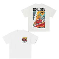Grafinis T-shirt Žaibas Makvynas Ratai 95 Hip Hop Vintažinis T-shirt Harajuku Gatvės stilius Medvilninis Vasaros Viršus T-shirt Vyrams Moterims Marškinėliai S
