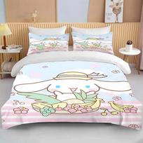 Kawaii Sanrio Cinnamoroll Spausdintas Patalynės Komplektas Antklodės Užvalkalas 1 Antklodės Užvalkalas 2 Pagalvių Užvalkalai Suaugusiems Ir Vaikams Patynės Komplektas Prabangi Dovana 90x200