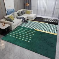 Prabangūs Modernūs Geometriniai Svetainės Kilimai Namų Dekoras Auksiniai Žali Kilimai Miegamajam Plaunamas Pūkuotas Didelio Plotas Kilimėlis Šalia Lovos 60*90cm