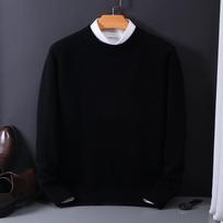 Kašmyro megztinis apvalia apykakle vyriškas laisvas didelio dydžio M-4XL megztas apatinis marškinėlis rudens žiemos laisvalaikio vyriškas viršutinis drabužis XXXXL juoda