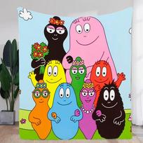 Spalvingas Barbapapų šeimos pledas - Žaismingų, minkštų formų personažų dizainas šeimos glėbiams, jaukus, minkštas mikropluošto pledas 30x40in