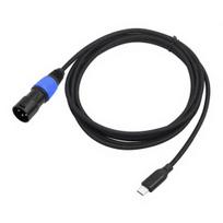 USB-C į XLR Male Garso Kabelis Type-C į XLR 3Pin Adapterio Laidas Aktyvioms Kolonėlėms Maišytuvams Galios Stiprintuvams Profesinei Garso Įrangai 1M mėlyna
