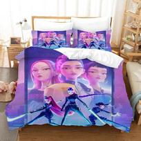 KPop Demono Medžiotojai Antklodės Užvalkalų Rinkinys Animacinis Rumi Mira Zoey Lovos Patalynės Rinkinys Pagalvės Užvalkalas Viengulis Dvigulis Karalienės Karaliaus Dydis EU Twin(135x200cm)