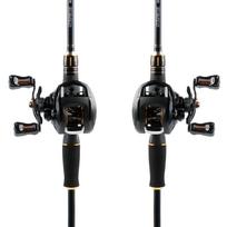 „Baitcasting“ žvejybos ritė „Ultra Smooth“ 12+1 ekranuotas rutulinis guolis, didelio greičio 6,3:1 pavaros santykio ritė Left auksas