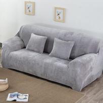 Sofos užvalkalas Vienspalvis tamprus audinys Slipcover baldų apsauga, skirta namų dekoravimui 1 Seater pilka spalva