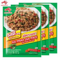 Ajinomoto RosDee meniu, tailandietiškas bazilikas, maišomas keptuvėje (Ka Prao), Viso skonio viename, 50 g 1 vnt / 3 vnt / 10 vnt - tajų 50 g x 3 pcs