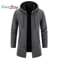 Cozy Up Vyriškas megztinis Megztinis su užtrauktuku Megztinis megztinis Striukė Megztas Vienspalvis Su gobtuvu Stilingas lauko namams Drabužiai Drabužiai Žiemos ruduo M tamsiai pilka spalva