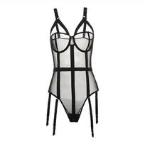 CINOON Sexy Korsetas apatinis trikotažas Bustier Erotical Top Moteriškas nėriniuotas Push Up liemenėlė Reguliuojamas peties dirželis didelio dydžio apatinis korseles L juoda