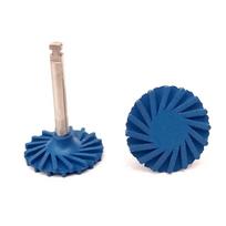 Odontologo poliravimo medžiaga Dantų poliravimo diskų rinkinys Spiralinis lankstus šepetėlis antgalis Deimantinė sistema RA diskas 14 mm ratukas 2,35 mm rankena 2 pcs Blue Coarse