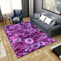 3D kiliminė danga miegamojo kilimėlis Alfombra Kids Area Kilimėliai namams Rožių gėlė Minkštas grindų juostas salono kilimėlis Svetainės apdailai 40cm x 120cm