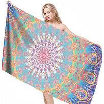 80 x 160 cm Ploni lengvi Mandala mikropluošto rankšluosčiai Paplūdimio rankšluosčiai Vonios rankšluosčiai medvilniniai Boho greitai džiūstantys K beige