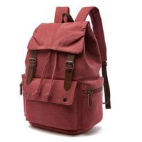 Vintažinė Canvas nešiojamojo kompiuterio kuprinė vyrams Moterų mokyklinė Mochila Feminina Madinga nuo vagystės Moteriškos Kelioninės kuprinės Mokyklinė kuprinė 21 inch raudona