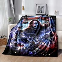 Siaubo filmo veikėjo antklodė Scream animacinių filmų antklodė Džeisono penktadienio antklodė Helovino flanelinė antklodė miegamojo svetainės sofai 75x90cm