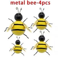 4 vnt metalinės boružėlės / skruzdėlių / bičių sienų dekoro skulptūros menas, kabantis namų sodui, vidaus vejos kiemui, mielas animacinis filmukas, kabantis pakabukas viduje, lauke