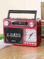 Naujas retro rankinio derinimo nešiojamas radijas su šviesa ir laikrodžiu USB sąsaja Bluetooth radijo imtuvas MP3 grotuvas raudona