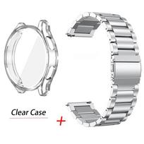 Metalinis nerūdijančio plieno dirželis, skirtas Samsung Galaxy Watch 6/5 40mm 44mm, skirtas Galaxy Watch 6 Classic 43mm 47mm apyrankės apsauginis dėklas Watch 6 Classic 43mm gryna