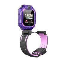 Aishi Q19r Kids Smart Watch Dvigubos kameros 360 Rotation Flip Design Neperšlampamas Lbs Sos Vaikų mobilusis telefonas, skirtas 2g Gsm tinklui Purple Q19R