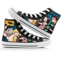 Demon Slayer Print Drobės Batai Mados Anime Studentų Vyrų Moterų Unisex Laisvalaikio batų Mėgėjams Poroms Batai 35