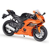 1/12 mastelio Welly 2020 YAMAHA YZF-R6 lydinio motociklo modelis, lietas metalinis žaislinis transportas, motociklo modelis, aukštos simuliacijos kolekcija, vaikiškos dovanos 1/12-17.7x9.8x6.8cm oranžinė