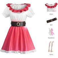 Oshi no Ko Anime Cosplay Hoshino Ai Raudonas baltas pereinantis sijonas + kojinės + diržas + galvos apdangalas Kostiumas Suknelė Perukas apranga moterims mergaitei Helovino vakarėliui XXXL