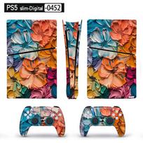 Anime Art vinilo lipdukas, skirtas PS5 plonai skaitmeninei konsolei ir 2 valdiklių lipduko dangteliui One Size