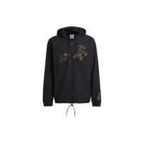Adidas Originals X Disney Co-Brand Half-Zip Pullover with Cartoon Animal Print Men Jacket Black HF4929 XS