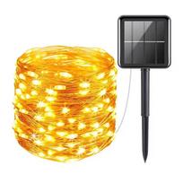 22M 200 LED šviesos Saulės pasakų girlianda Lauko Kalėdinė Šventė Vestuvės Sodo Dekoracija 12m 100LED šilta balta spalva
