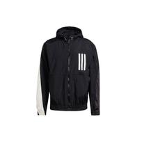 Adidas Windbreaker Hooded Jacket With Contrast Logo Men Jackets Black GT9769 XS