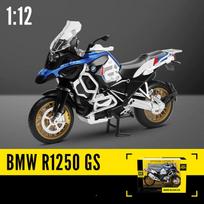 1/12 mastelio R1250GS lieto metalo žaislinis motociklas, simuliacinis lydinio motociklo modelis 1/12-Size:18.5*12.2*7.5cm mėlyna