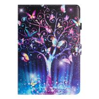 Piešti mieli gyvūnai ir kokoso medžiai. Rašto PU odos planšetinių kompiuterių dėklas su Samsung Tab A7 Lite, Tab A 10.1, Tab S6 Lite, Tab A7, Tab A8, Tab A9... Samsung Tab A9+