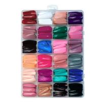 576Pcs/Box Fake Length Easy Removable to Paste Nails Short Medium Long Acrylic Matte Press on D