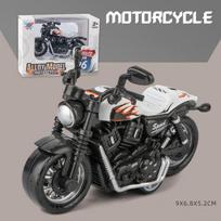 1/36 Lydinio Motociklo Modelio Dekoracija Lokomotyvas Motociklas Žaislas Dekoras Simuliacinis Lenktyninis Atitraukiamas Automobilis Vaikų Berniuko Žaislas Dovana 1/36-Size:9*5.5*6.3cm balta