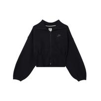 Nike Sportswear Tech Fleece Vienspalvis Užtraukiamas Trumpas Švarkelis Moteriški Švarkai Juodas FN2524-010 L