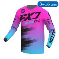 vaikas Motocross Jersey lenktynės Visureigis dviratis MX Enduro MOTO Motociklas berniukas mergaitė vaikas 5 6 7 8 9 10 11 12 13 14 15 16 XL-Jersey-kid