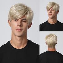 Vyriškas perukas Trumpas Pixie Cut Sintetiniai Plaukai Perukas Rudas Natūralus Kasdienis Perukas Sluoksniuoti Pūkuoti Šalimai Dirbti plaukai Vyrams Karščiui atsparus pluoštas
