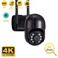 4K 8MP Wifi IP kamera 5MP H.265 belaidė lauko PTZ kamera AI sekimas 3MP HD apsaugos kamera 1080P CCTV stebėjimas P2P ICsee 5MP EU Plug No Card