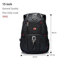 Šveicariški daugiafunkciniai krepšiai Patvari 17 colių nešiojamojo kompiuterio kuprinė, 45 l kelioninis krepšys College Bookbag USB įkrovimo prievadas, atsparus vandeniui