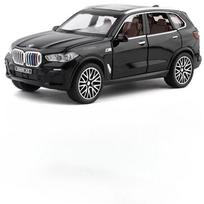 1/32 BMW X5 visureigio lydinio automobilio modelio žaislų svarstyklių modeliavimas visureigis su garso šviesa, atsitraukiančiais ornamentais, kolekcionieriais vaikams juoda