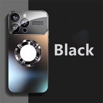 Prabangus titano metalo spalvos matinis magnetinis dėklas iPhone 15 14 13 12 11 Pro Max Plus telefonams, dėklas, skirtas Magsafe belaidžiam įkrovimui iPhone 15 Pro Max juoda