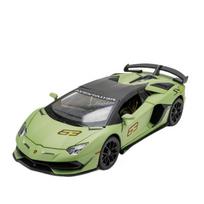 1/24 Lamborghini Aventador SVJ 63 Lydinio Lenktyninio Automobilio Modelis Diecasts Metaliniai Žaisliniai Transporto Priemonės Automobilio Modelis Garsas ir Šviesa Simuliacija Vaikų Žaislas Dovana žalia