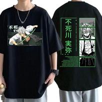 Karšti Anime Demon Slayer Shinazugawa Sanemi Grafinis Spaudinys Marškinėliai Kimetsu No Yaiba Trumpomis Rankovėmis Madingi Vasariniai Unisex Marškinėliai L