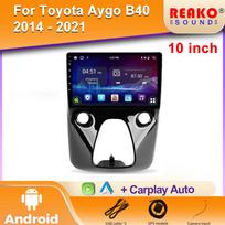 Skirta Peugeot 108 Skirta Toyota Aygo B40 2014 - 2021 Android automobilio stereosistemos blokas Multimedijos radijas Vaizdo grotuvas GPS Belaidis Carplay IPS 4 core 1GB+32GB carplay