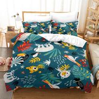 Tinginio patalynės komplektas Medžių žinduolis miega ant šakos miške Lėta nuotaika Atpalaiduojanti tema Dekoratyvinis poliesterio patalynės komplektas 70x133cm 2pcs