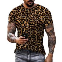 Vasaros Kūrybinga Mada 3D HD Spaudos Marškinėliai Vyriški Asmenybės Leopardo Tendencijos Retro Harajuku Gatvės Hip-hop Kasdieniai Viršutiniai Marškinėliai S balta